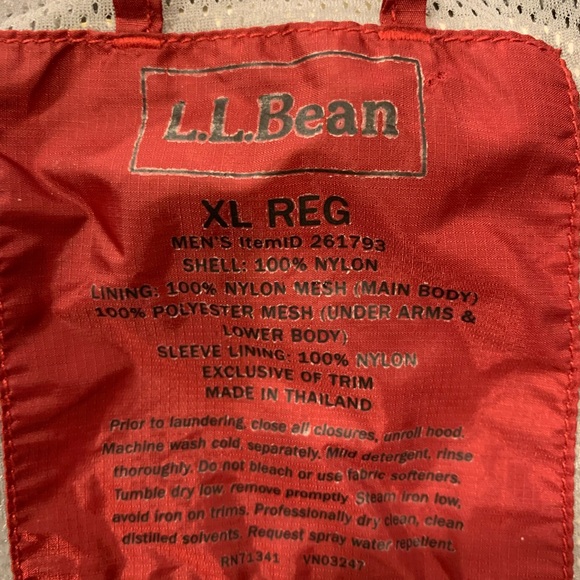 Vintage LL Bean Women's Sz XL Gore-Tex Rain Jacket maroon W/ Hood - Picture 15 of 16